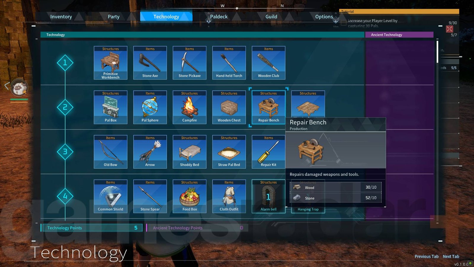 Palworld weapon repair bench to repair weapons