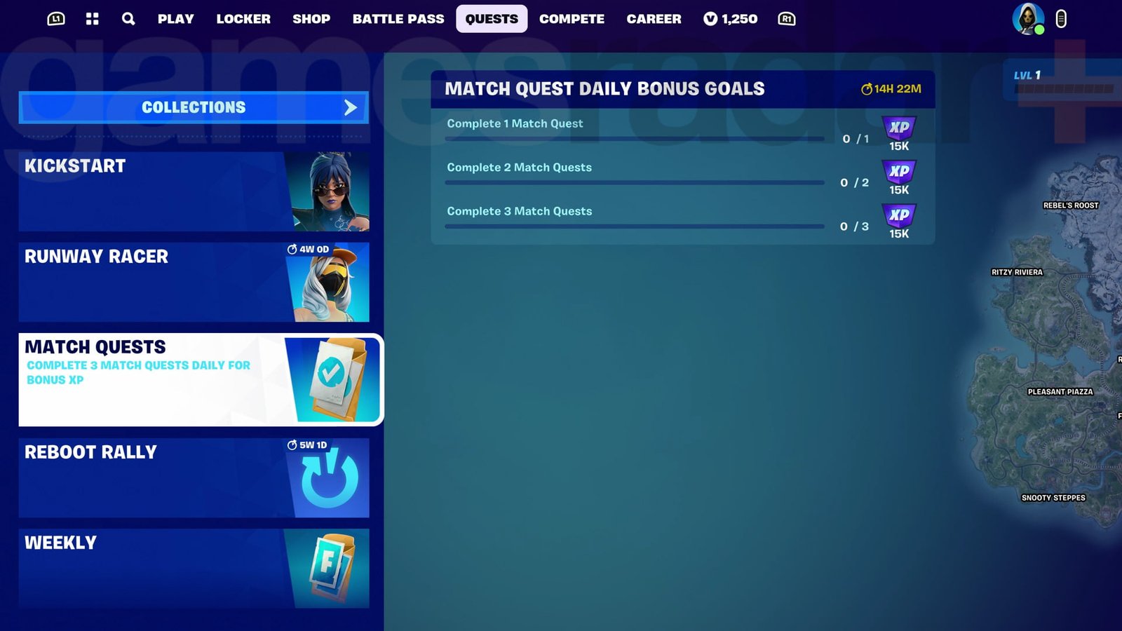Match Fortnite Quests in Chapter 5 Season 1