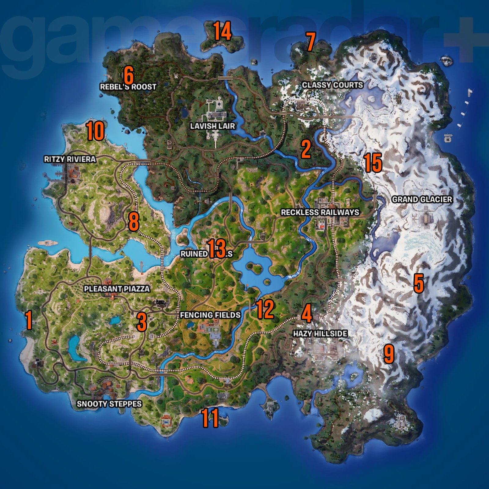 Fortnite Characters map for Chapter 5