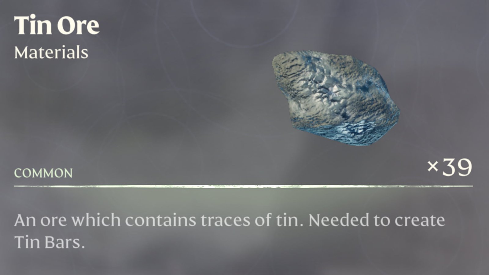 Enshrouded tin crafting recipes