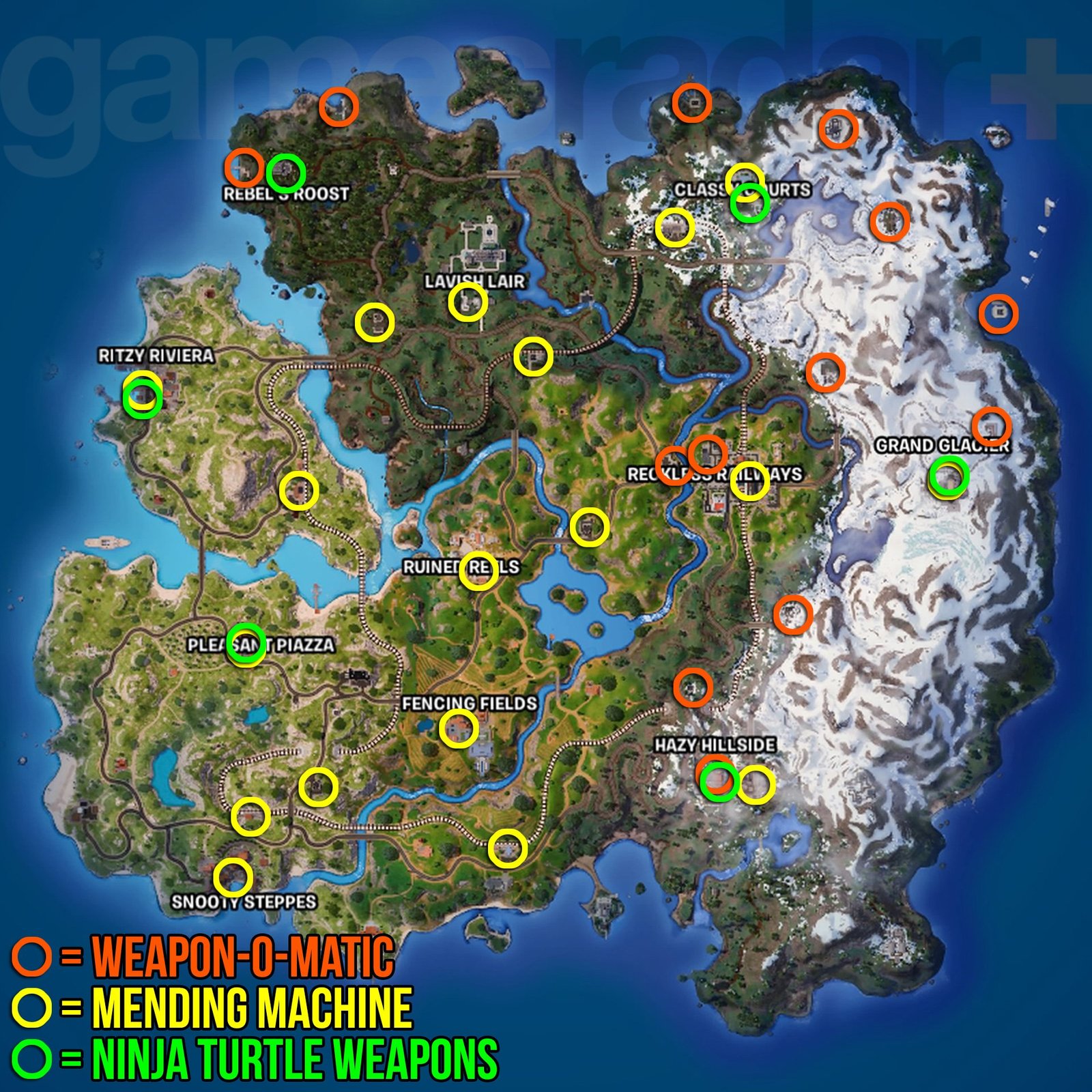 Fortnite Vending Machines map in Chapter 5 Season 1