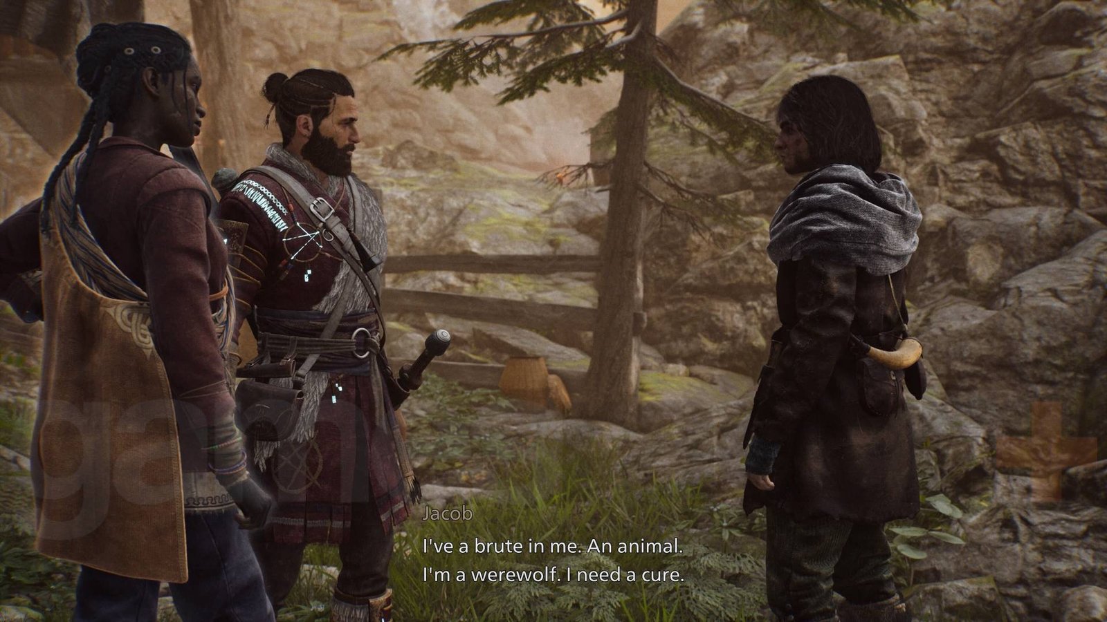 Banishers: Ghost of New Eden Red and Antea talking to Jacob