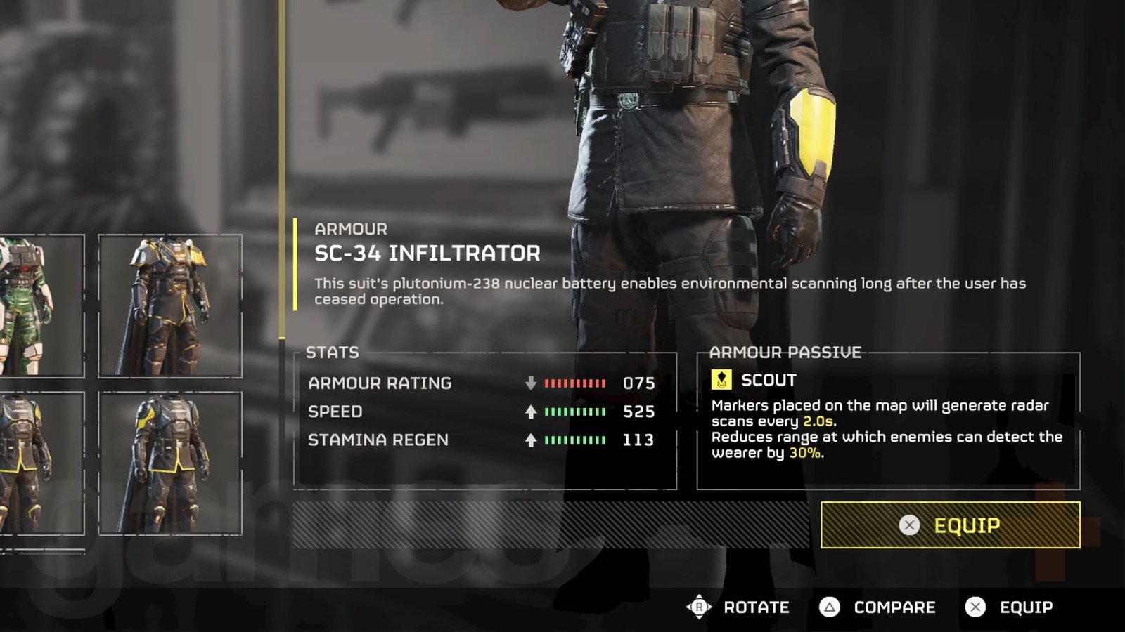 Helldivers 2 infiltrator armor stats and scout passive