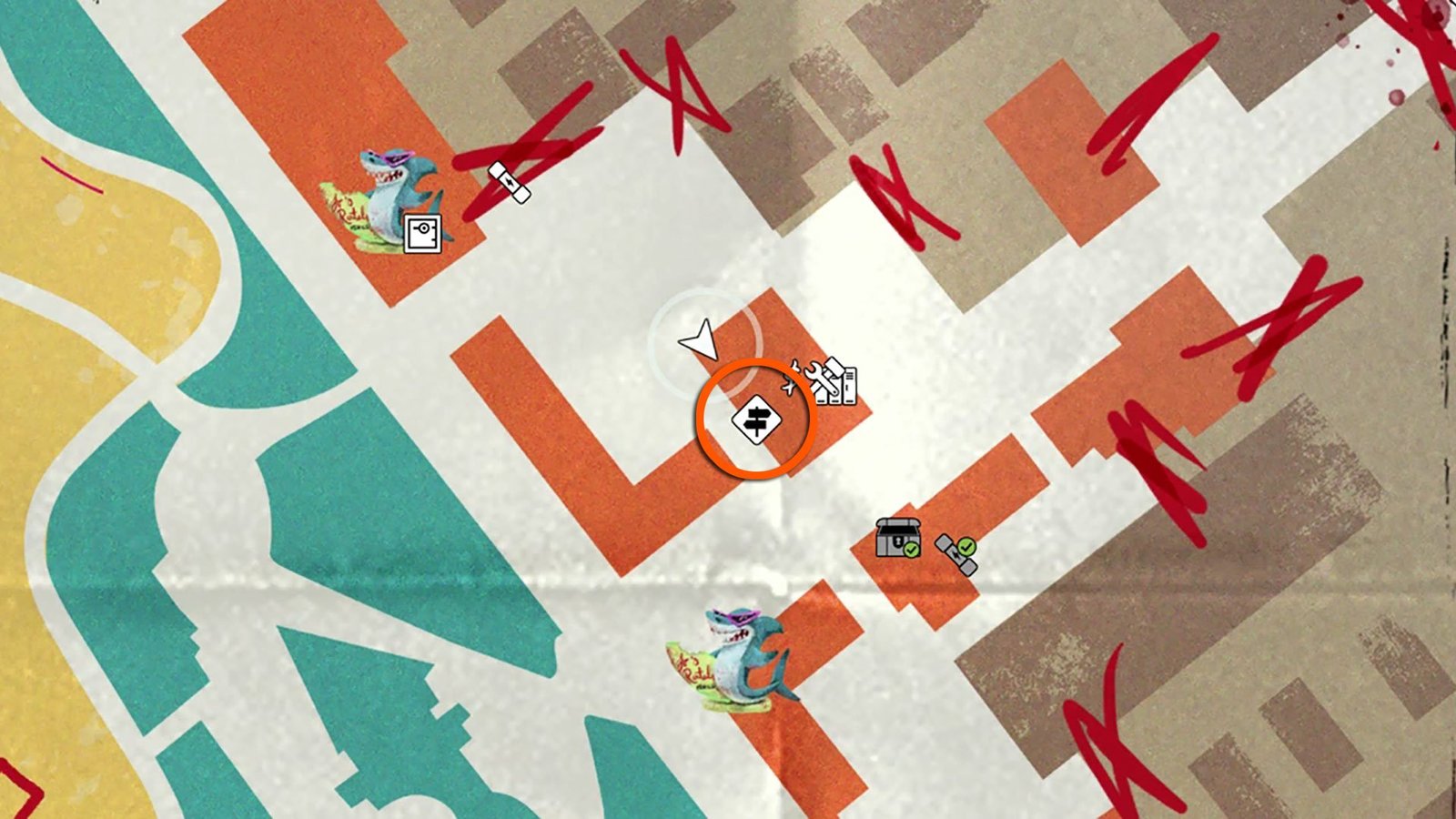 Dead Island 2 fast travel icon on the map