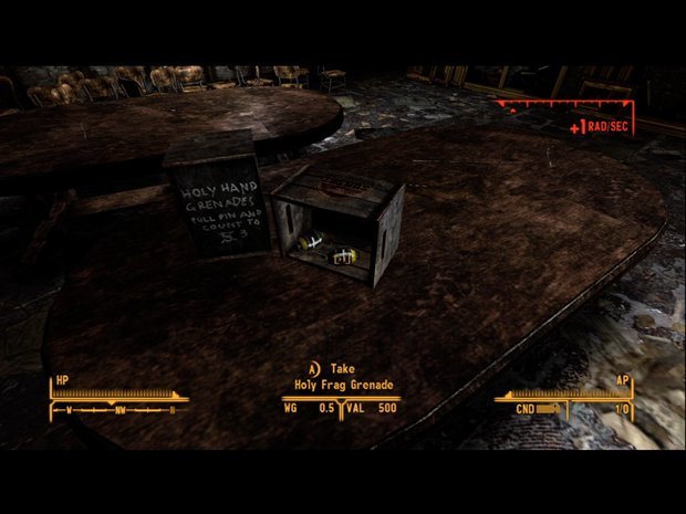 fallout New Vegas Holy Frag Grenades