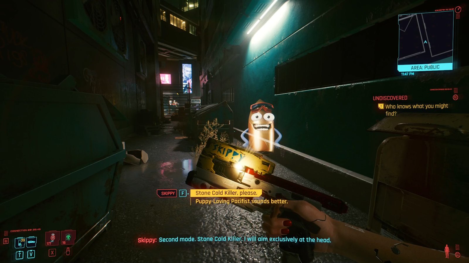 Cyberpunk 2077 Skippy Stone Cold Killer or Puppy-Loving Pacifist