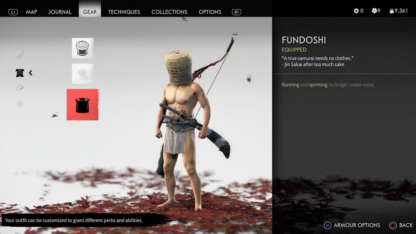 Ghost of Tsushima best armour: Fundoshi