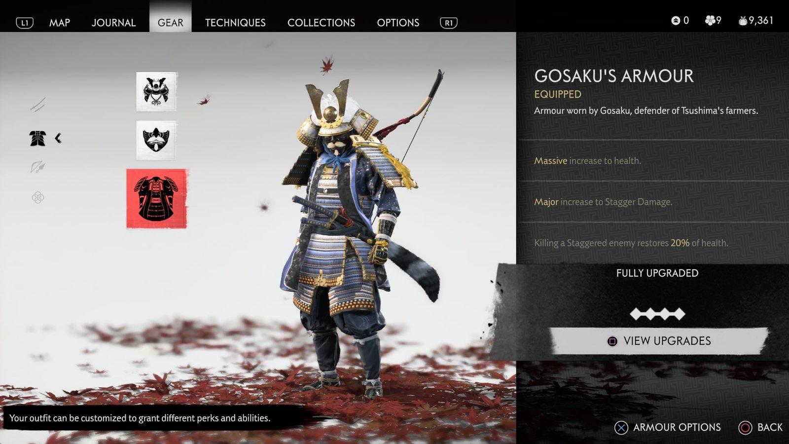Ghost of Tsushima best armour: Gosaku's Armour