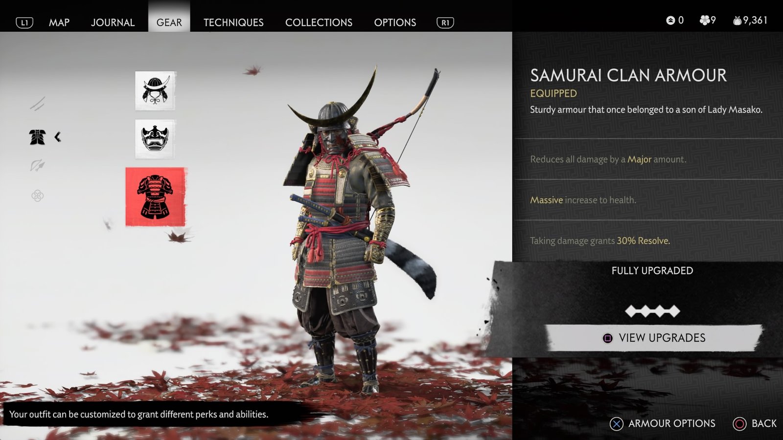 Ghost of Tsushima best armour: Samurai Clan Armour