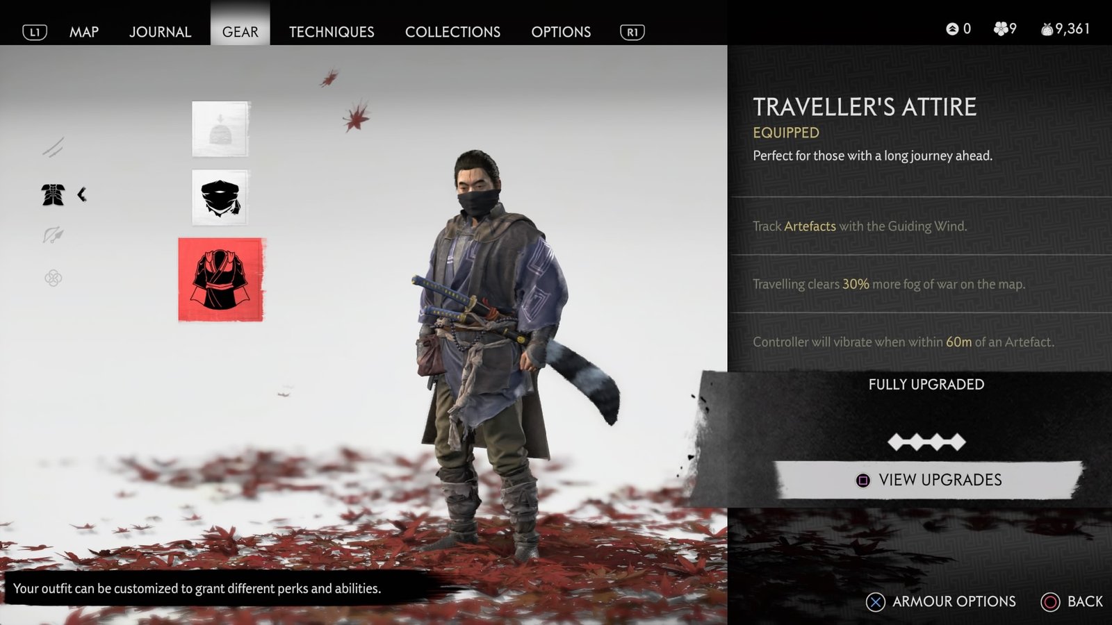 Ghost of Tsushima best armour: Traveller's Attire
