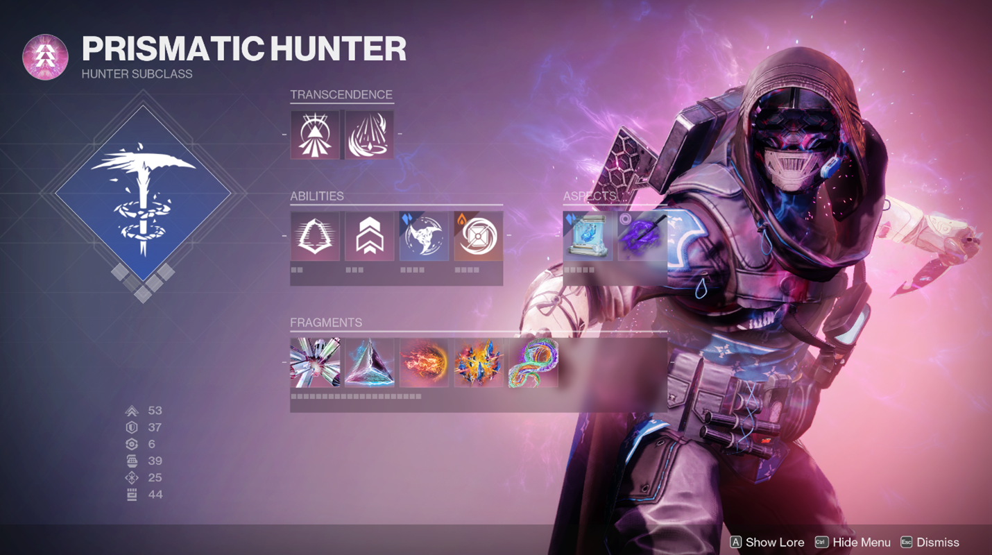 Prismatic hunter destiny 2