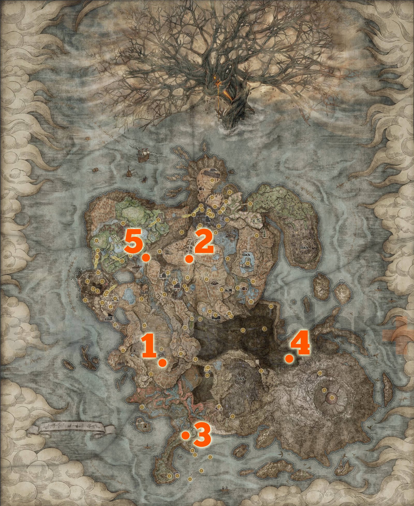 Location of all the Map Fragments in Shadow of the Erdtree