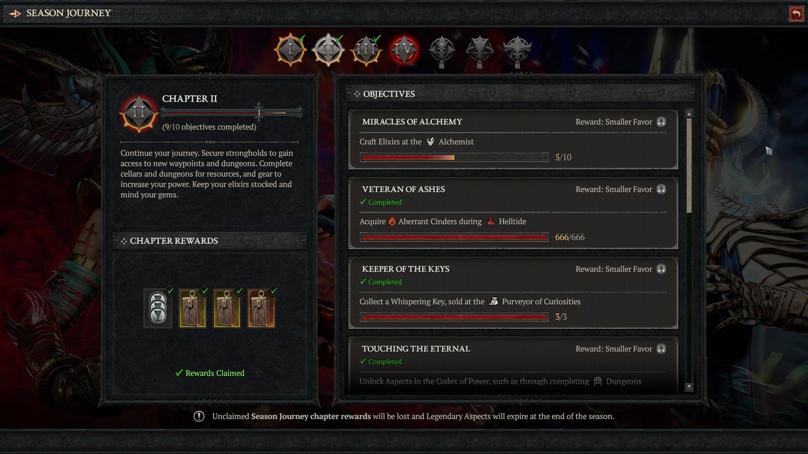 Diablo IV chapter 2 season journey