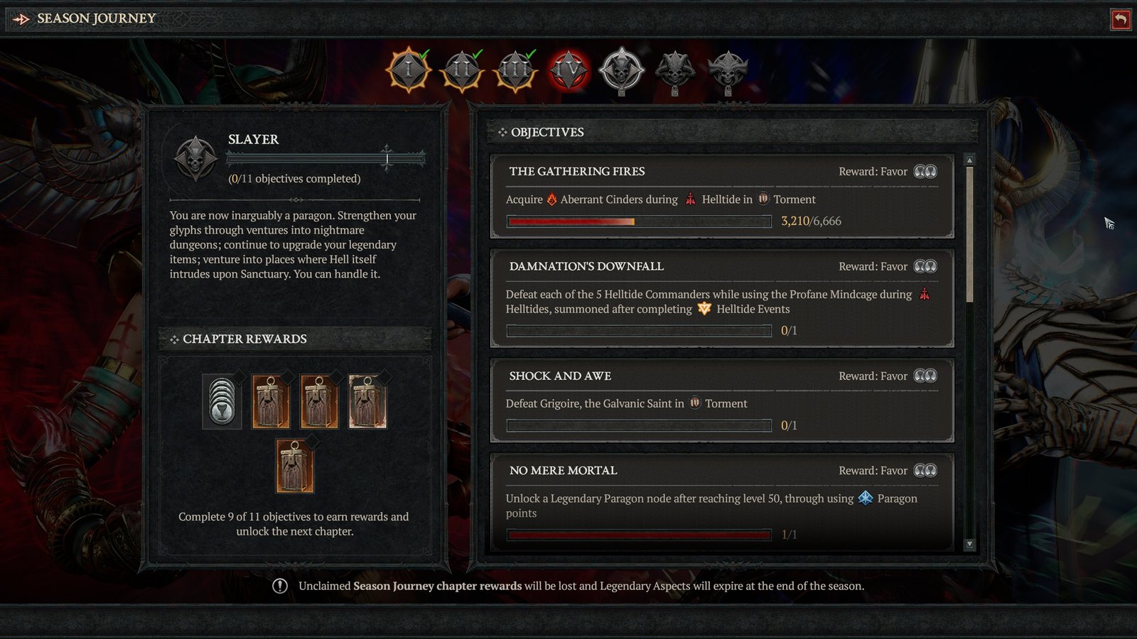 Diablo IV Slayer season journey