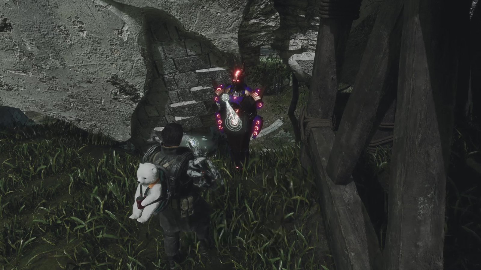 A player opens an Encrypted Vault in The First Descendant in a grassy area