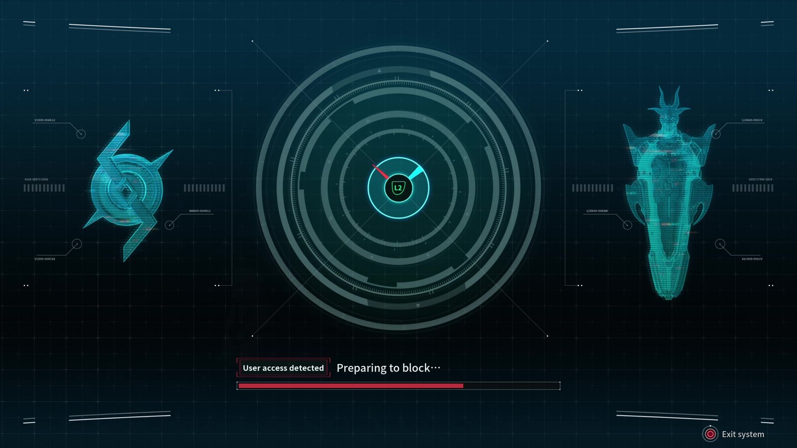 A minigame used to hack Encrypted Vaults open in The First Descendant