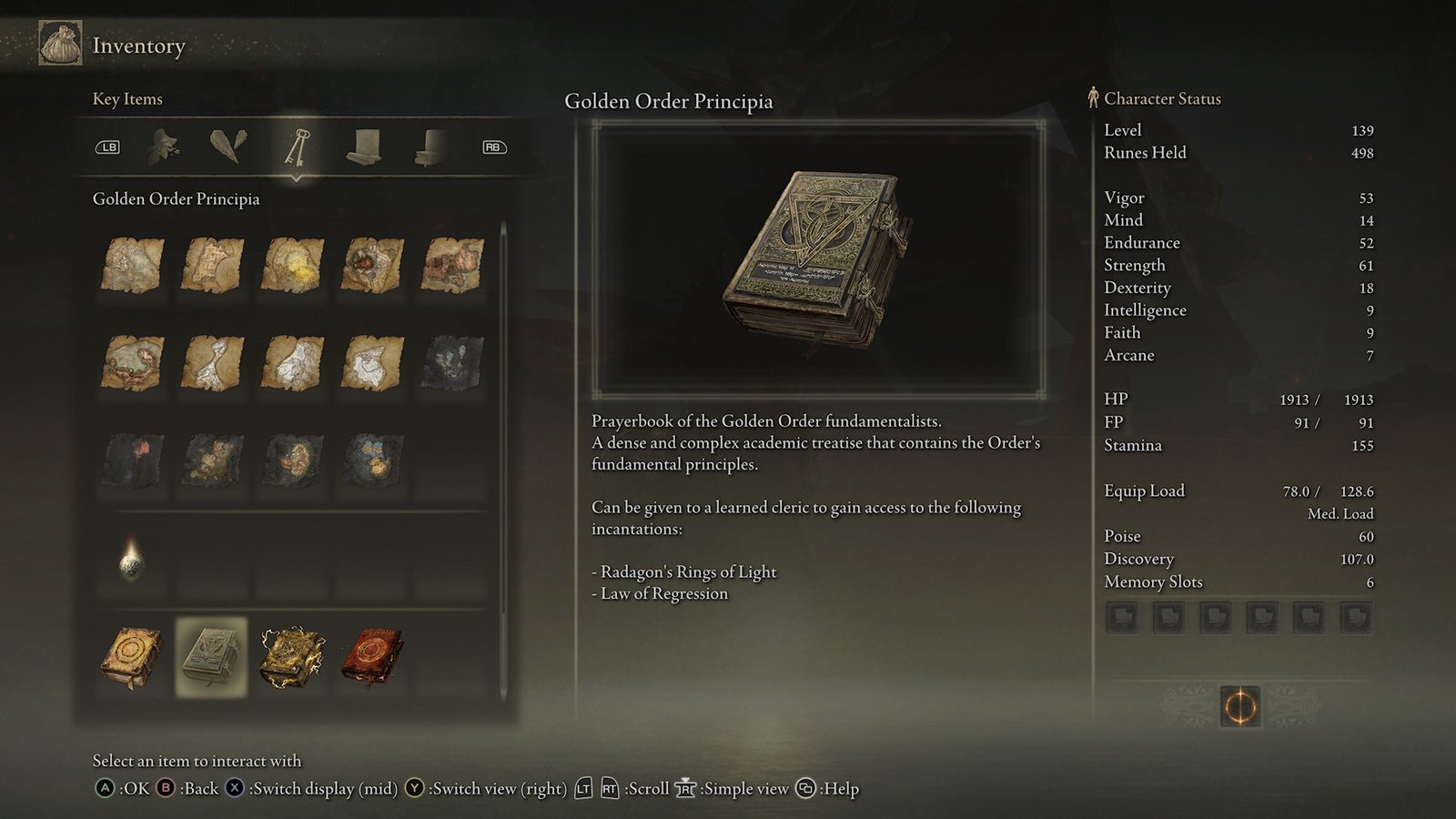 elden ring golden order principia book item