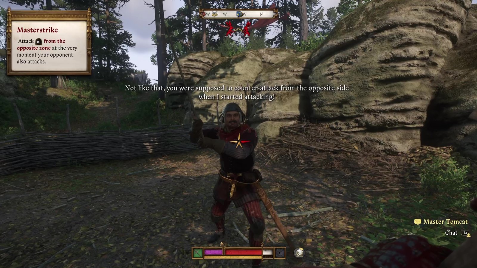 Обучение мастерстрайку у странствующего мечника в Kingdom Come Deliverance 2